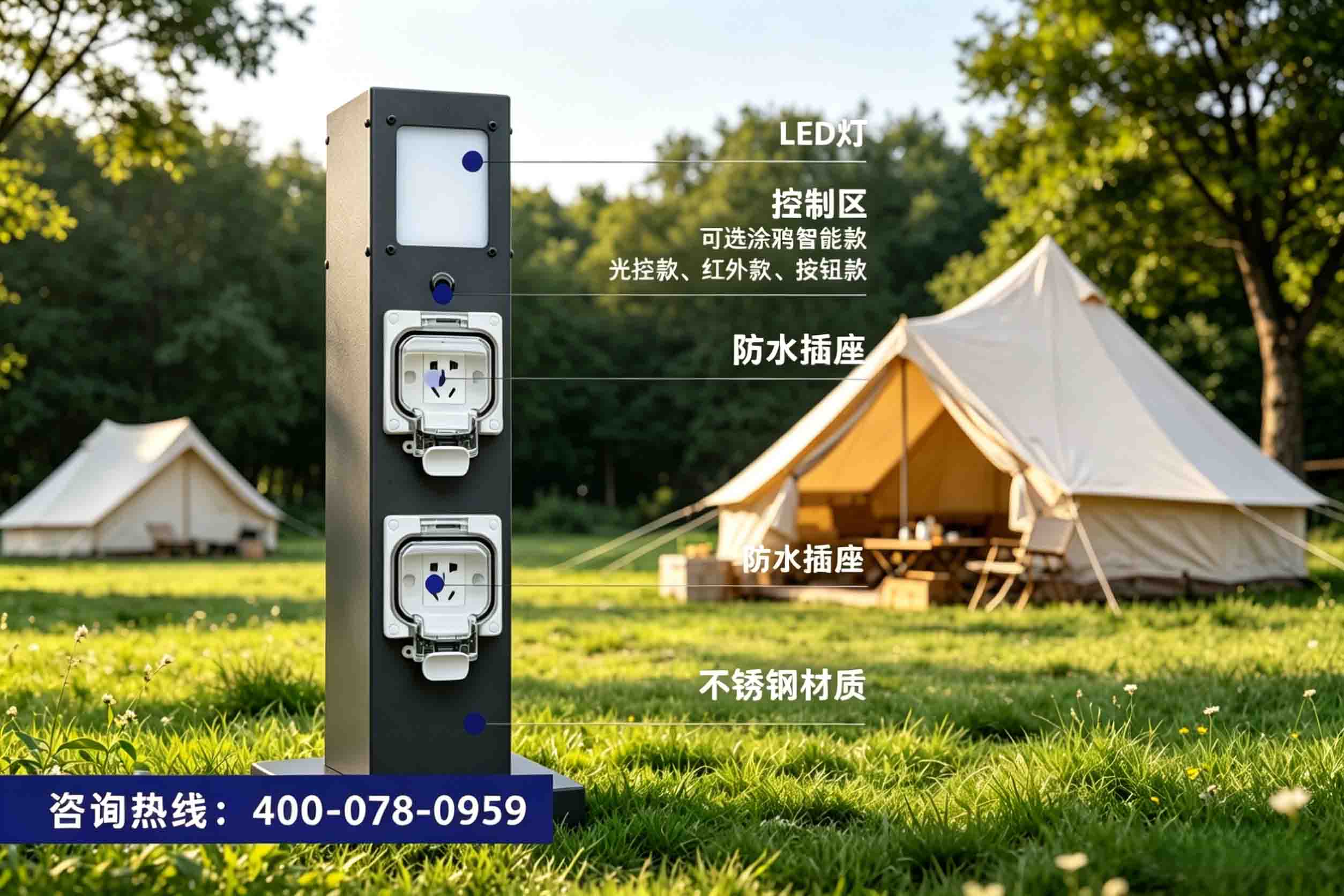 極亞智能白沙古鎮(zhèn)營地的展示圖