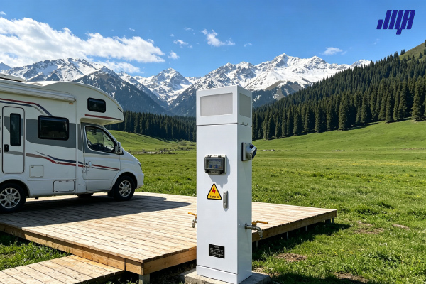 極亞智能房車營地水電樁 220V16A工業(yè)插座10A國標(biāo)插座實拍
